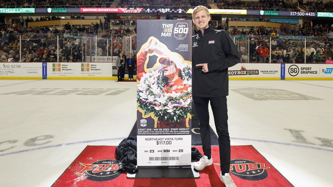 Ericsson unveils 2023 Indy 500 ticket at Indy Fuel game