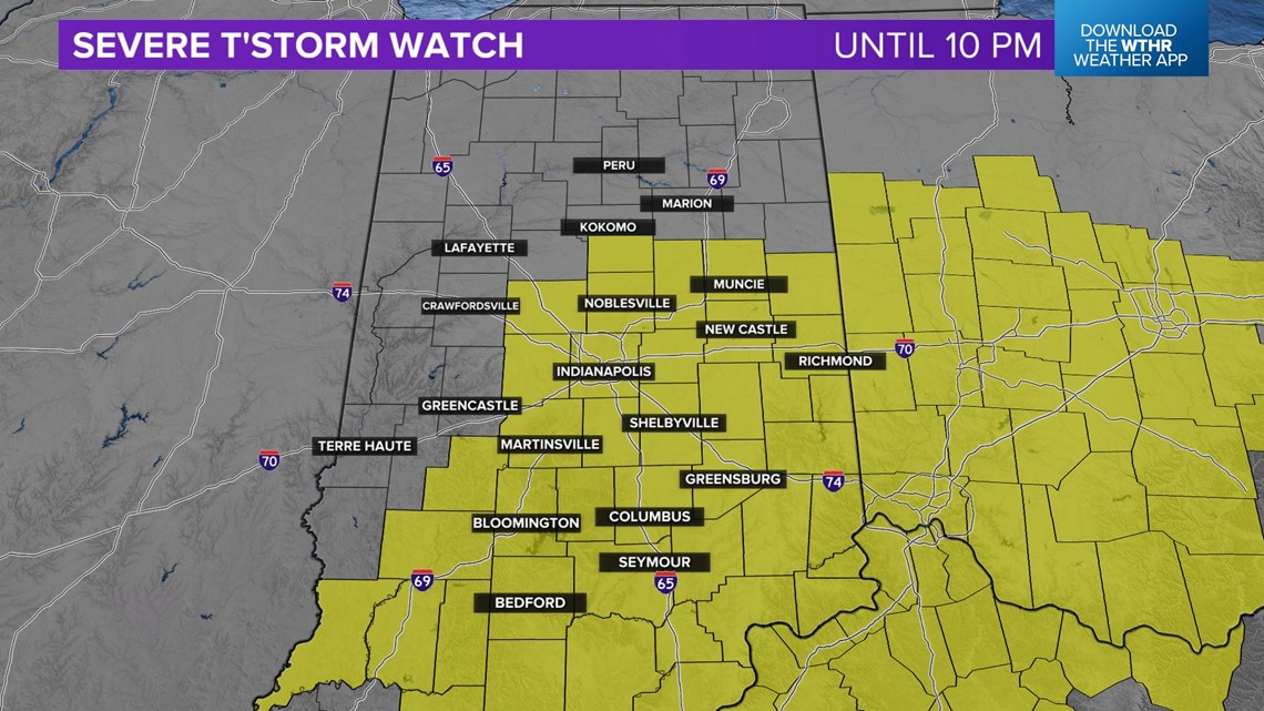 Severe Thunderstorm Watches around central Indiana | wthr.com