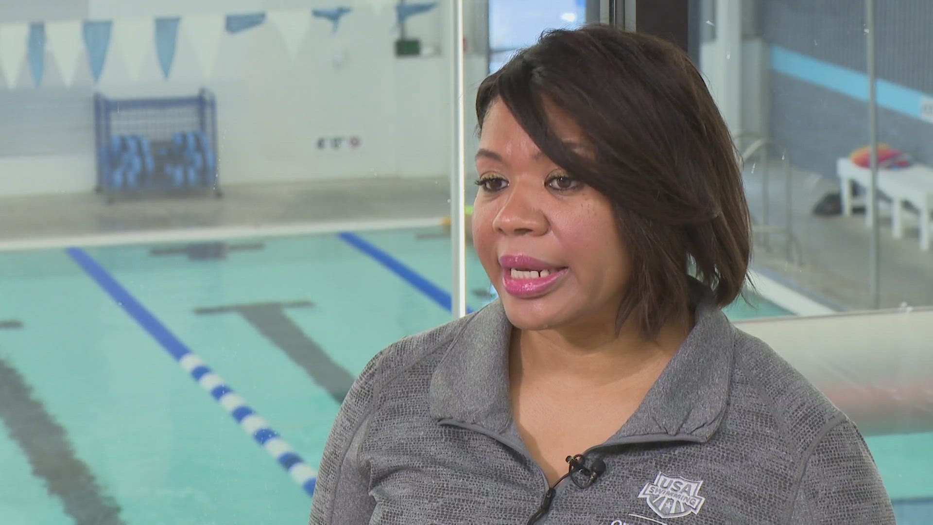 13News anchor Anne Marie Tiernon tells the story about Kim Thomas' journey to learn to swim at age 51 and why it's so important.