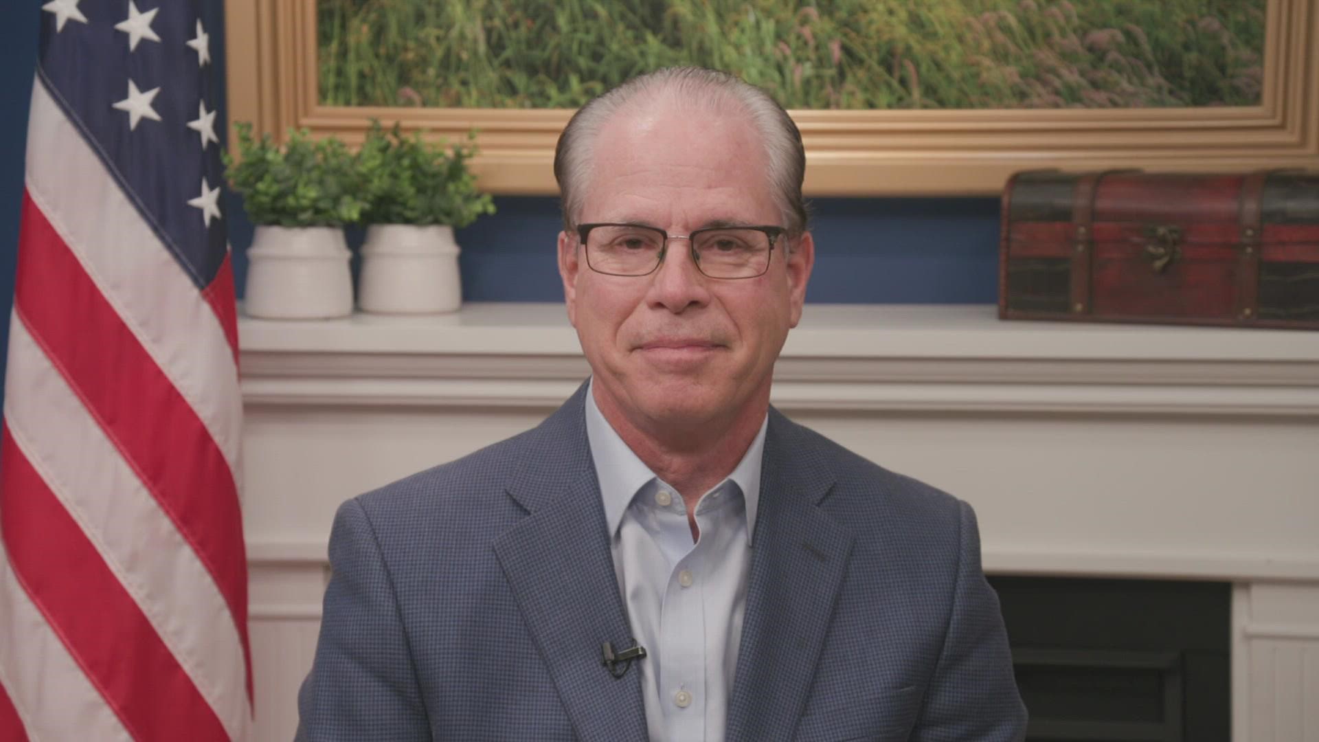 Sen. Mike Braun, R-Ind., spoke with reporters in a video conference call Tuesday, March 22, 2022.