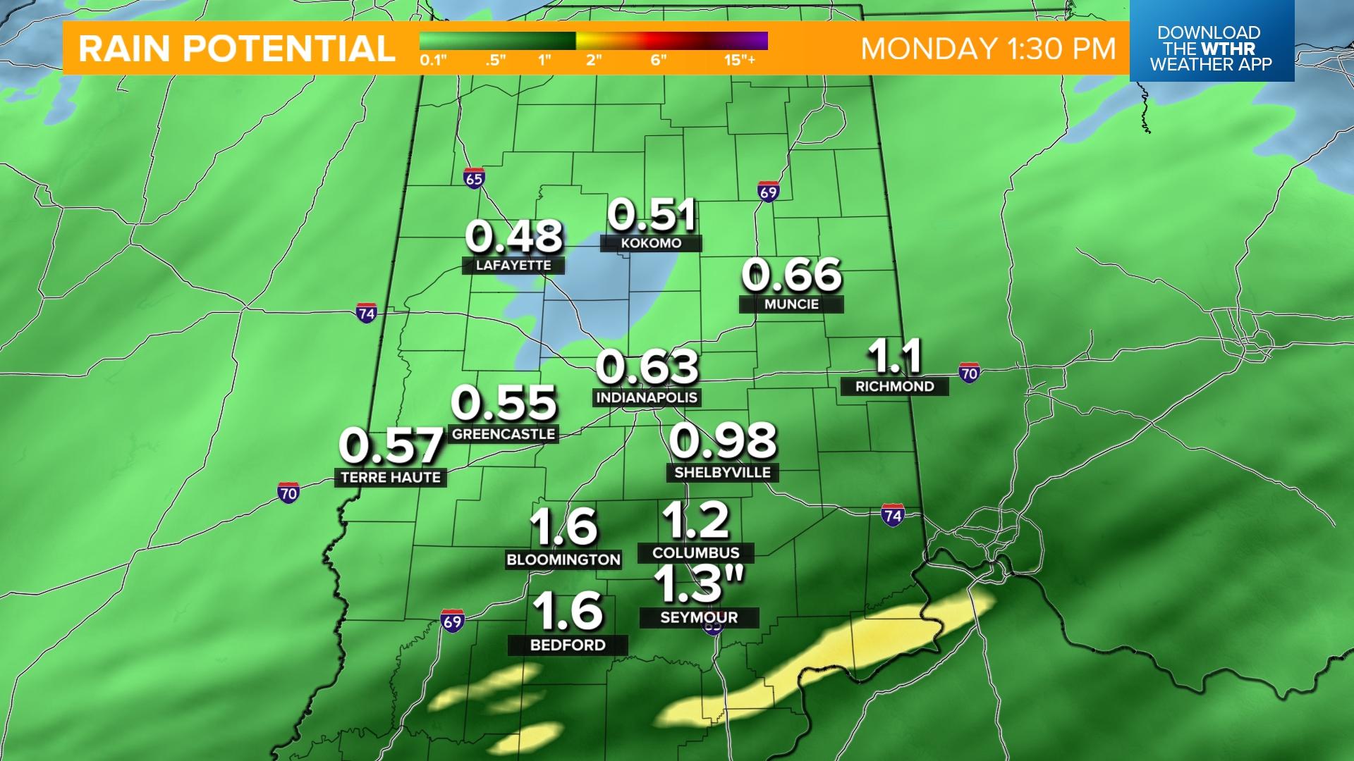 Round of heavy rain moving into central Indiana | wthr.com