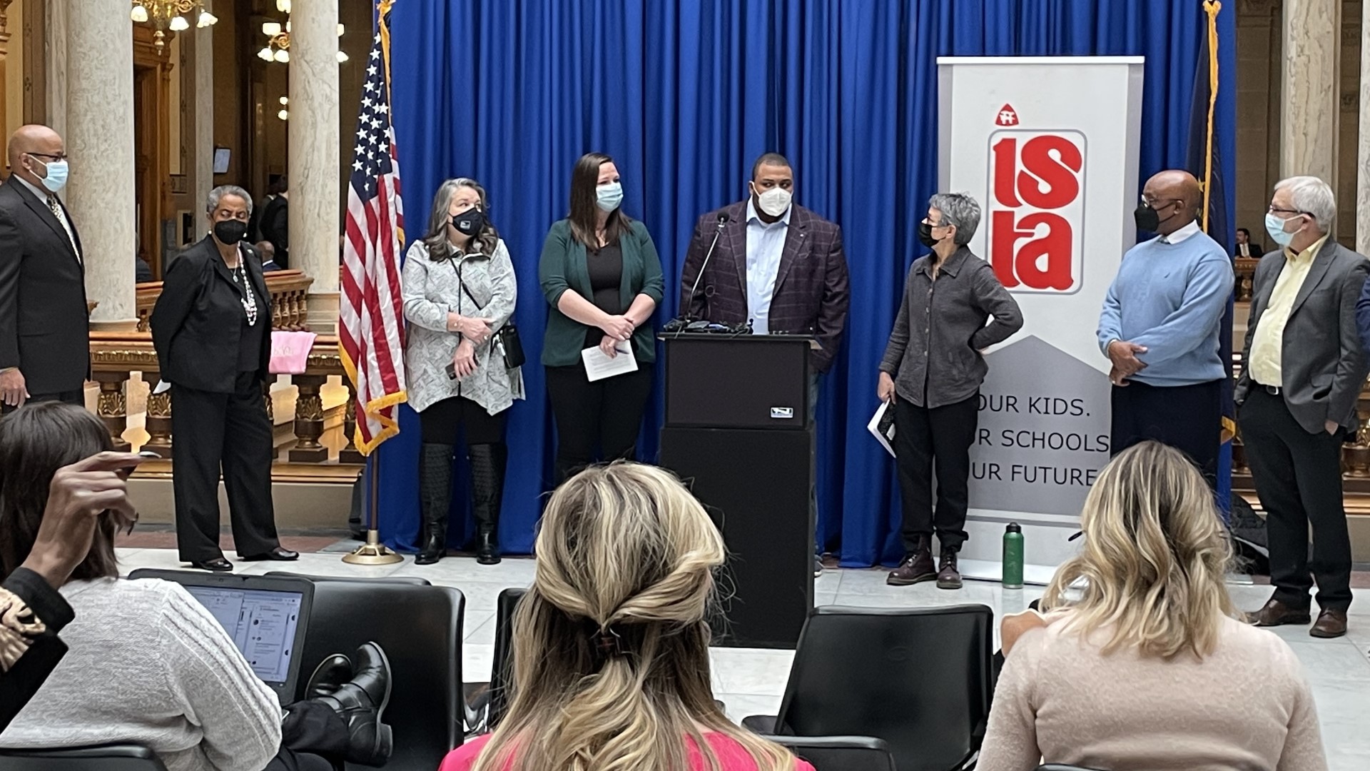 A controversial school bill was called "dangerous" and "racist" during a press conference by the state’s largest teachers union Wednesday.