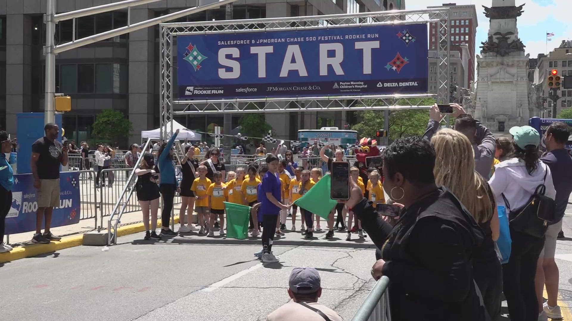 13News reporter Anna Chalker reports from Monument Circle during the 500 Festival Kids Day.