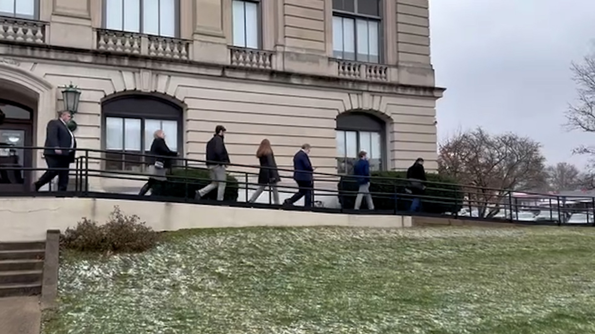 Richard Allen's defense team left the courthouse after he was sentenced to 130 years in prison in connection with the 2017 Delphi murders of Libby German and Abby Williams.