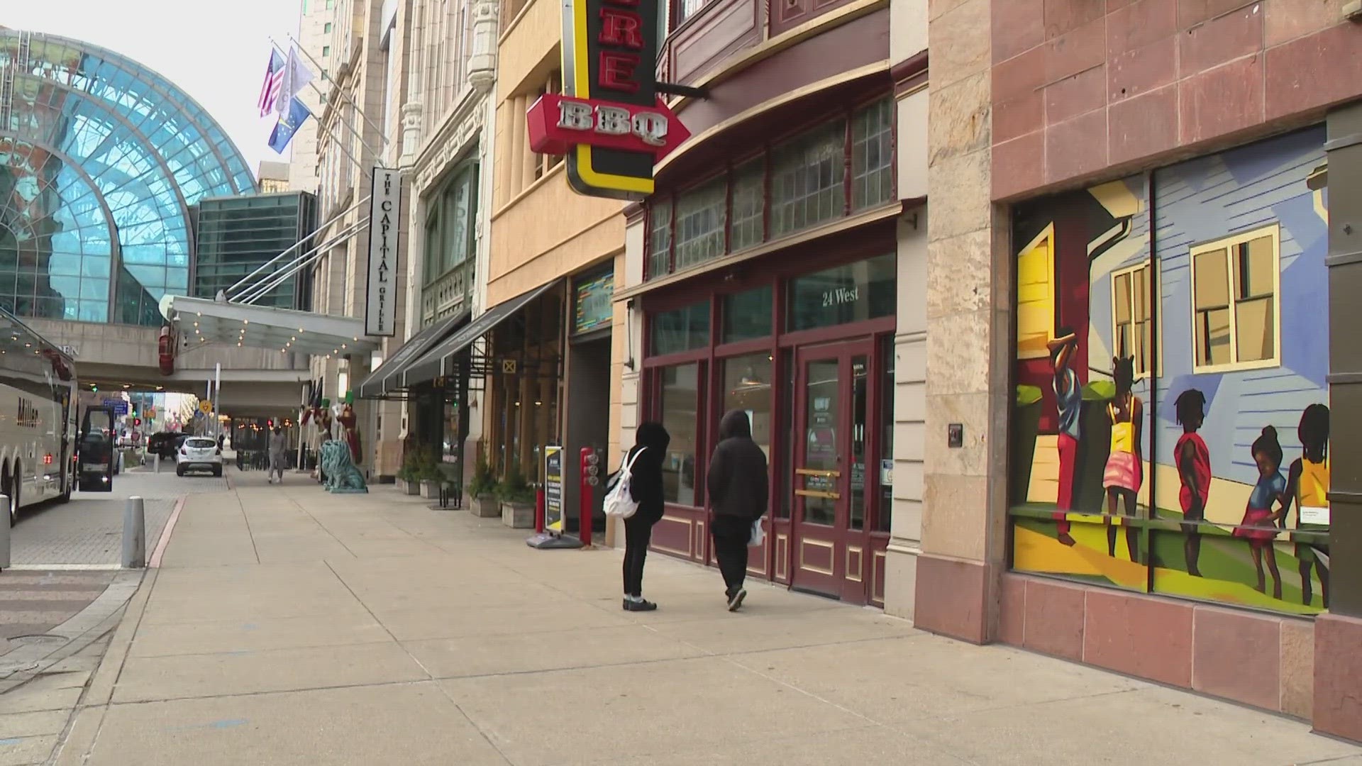 The franchise owner of the Taco Bell inside Circle Centre Mall wants to stop the Taco Bell Cantina from opening this weekend in downtown Indianapolis.