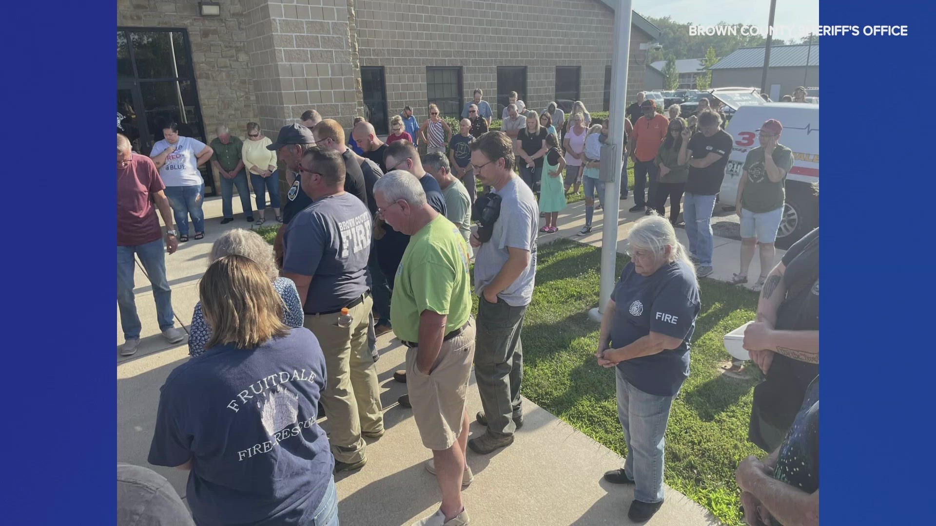 People in Brown County came together for a prayer vigil Thursday for Deputy Tim True, who was hurt in a motorcycle crash.