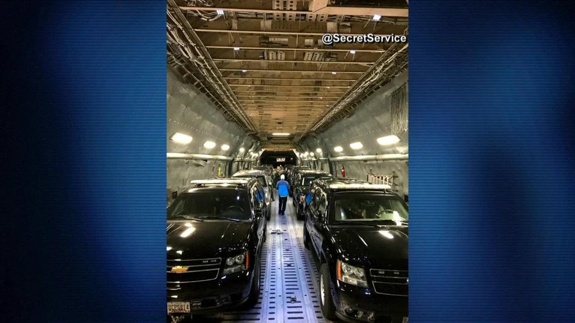 U.S. Secret Service tweets picture of convoy flying to Asia | wthr.com