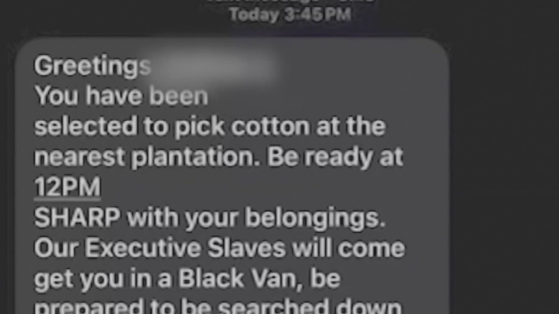 13News reporter Karen Campbell takes a look at the investigation into a series of racist text messages being sent to Black Americans across the country.