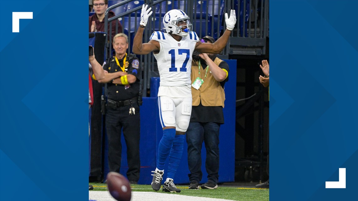 Indianapolis Colts running back D'Vonte Price (27) warms up on the field  before an NFL football game against the Detroit Lions, Saturday, Aug. 20,  2022, in Indianapolis. (AP Photo/Zach Bolinger Stock Photo 