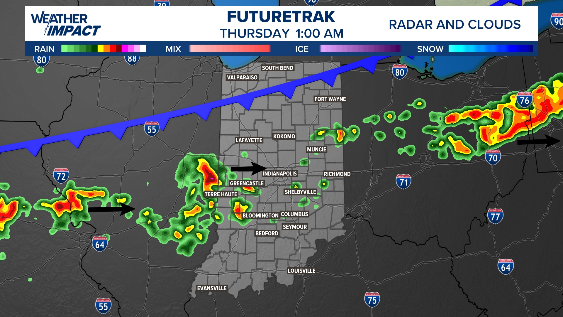 Rain and storms arriving late Wednesday, timing rainfall and totals for Indiana | 13Weather Blog