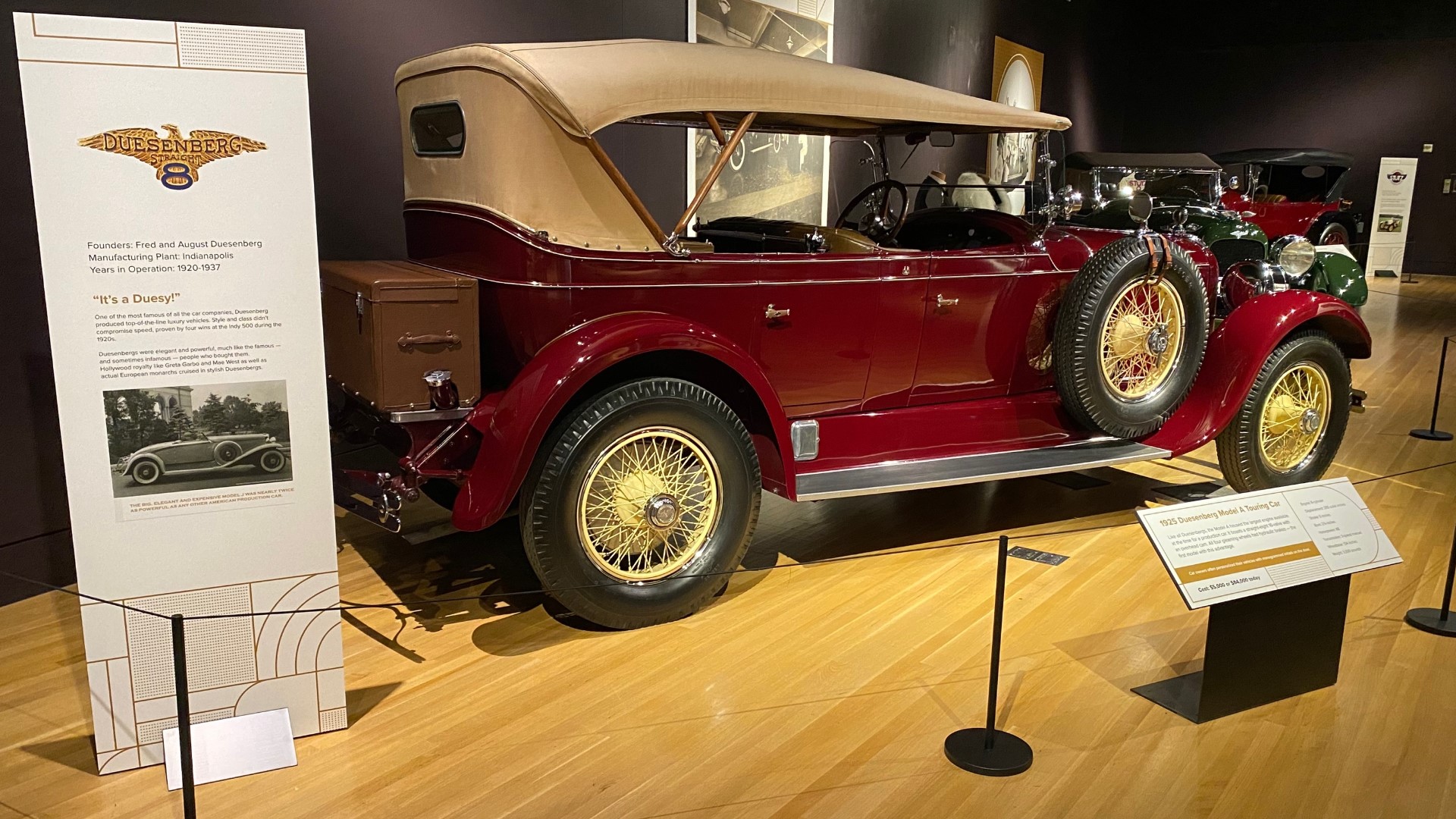 "Vintage Vision: Cars of the 1920s" opens Saturday, Feb. 18 at 10 a.m. inside the State Museum in White River State Park.