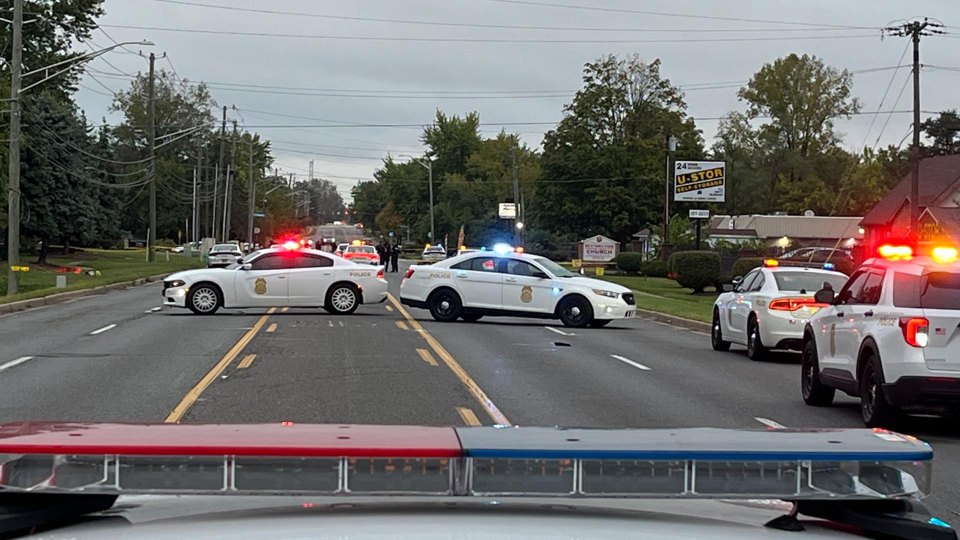 Officers responded to a report of a person down in the 4000 block of North High School Road, near 38th Street, around 6:30 a.m. Monday.