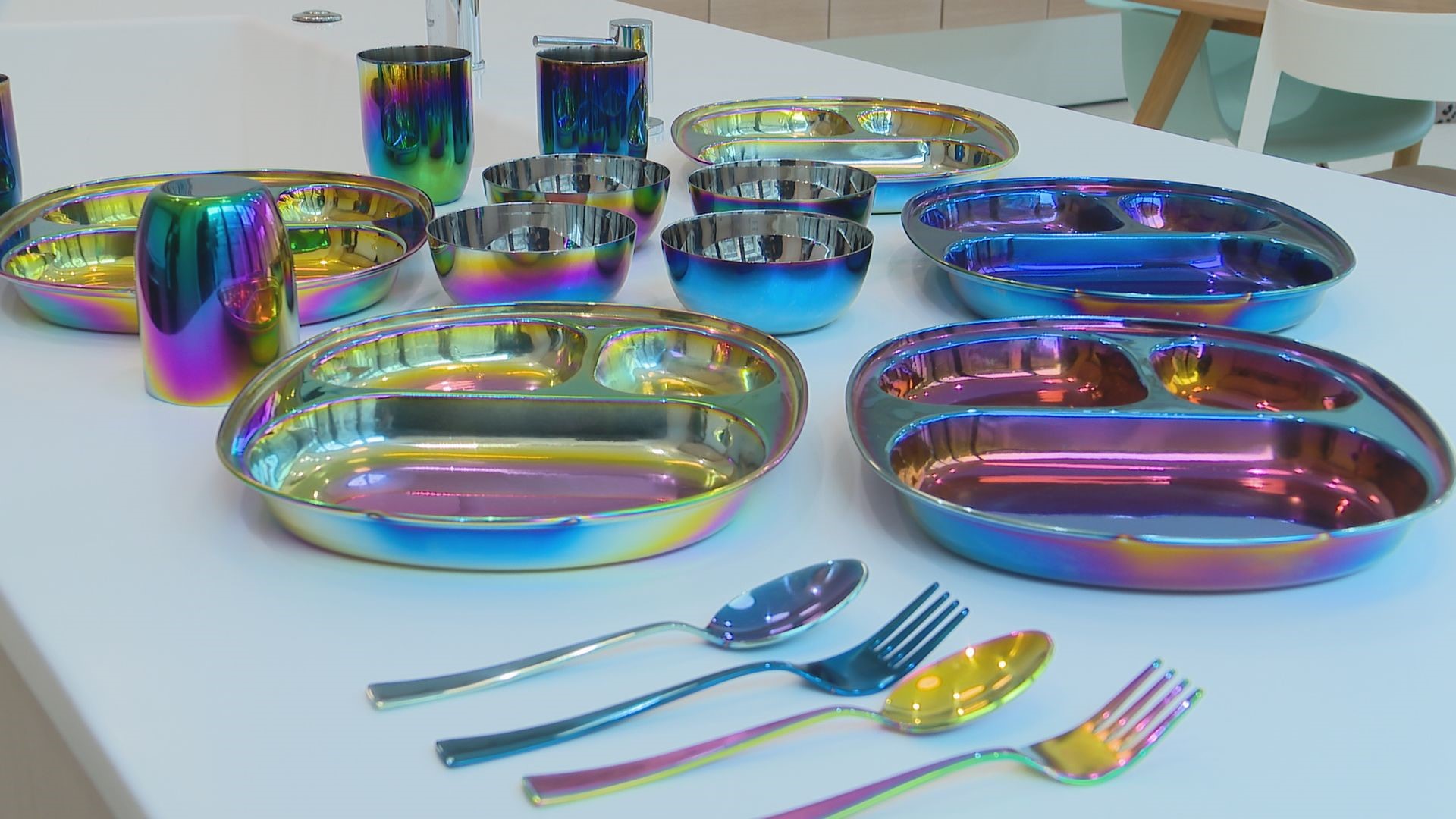 Manasa Mantravadi started her own line of silverware, plates, bowls and cups made of stainless steel called Ahimsa.