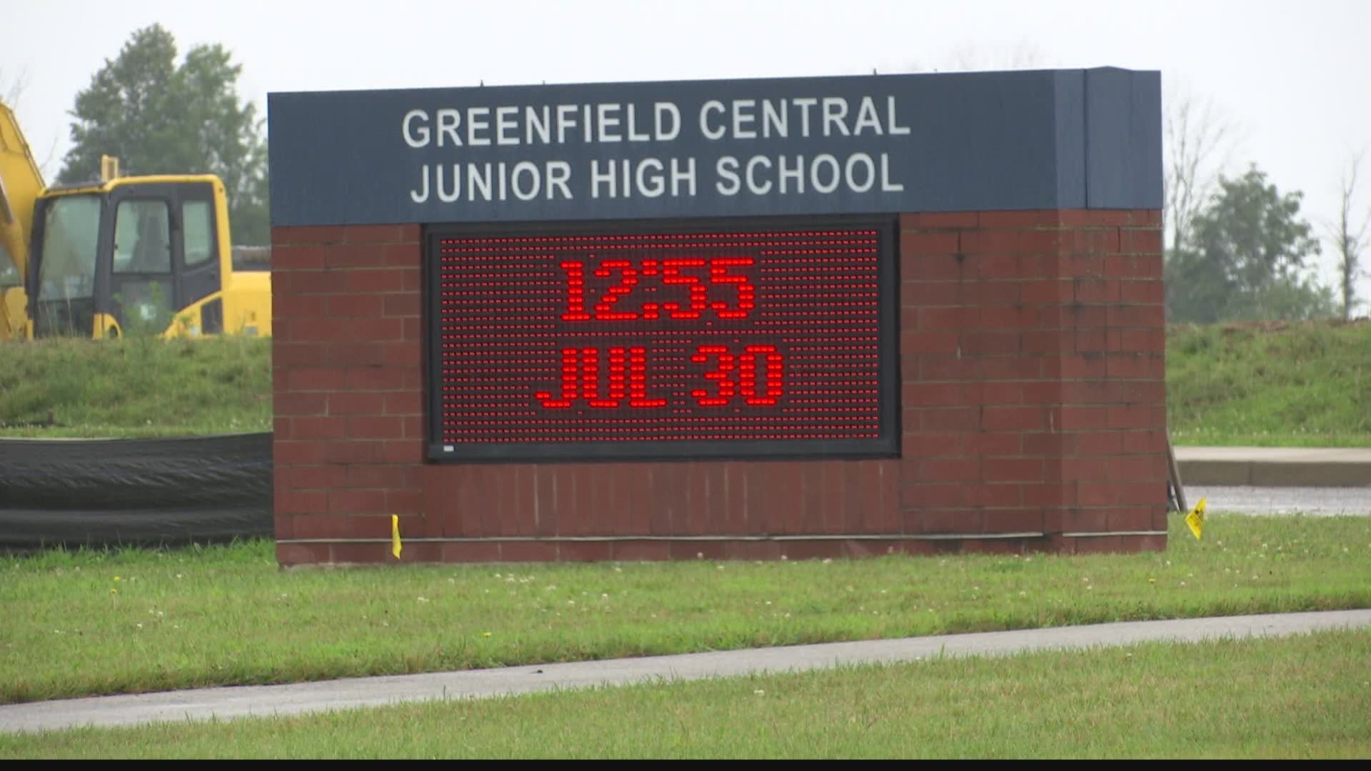 A student at Greenfield-Central Junior High School tested positive for COVID-19 on the district's first day of classes.