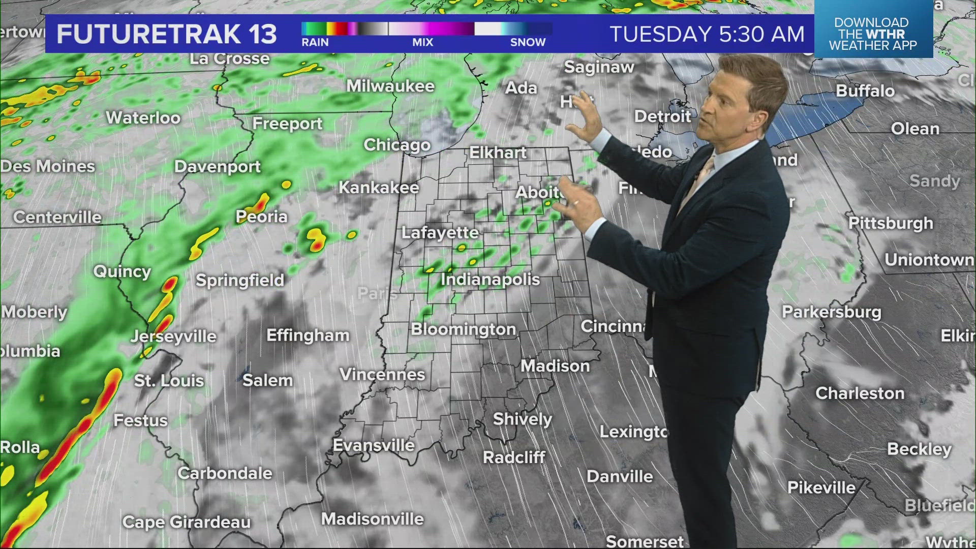 13News meteorologist Sean Ash is tracking the weather impact in central Indiana for Tuesday.