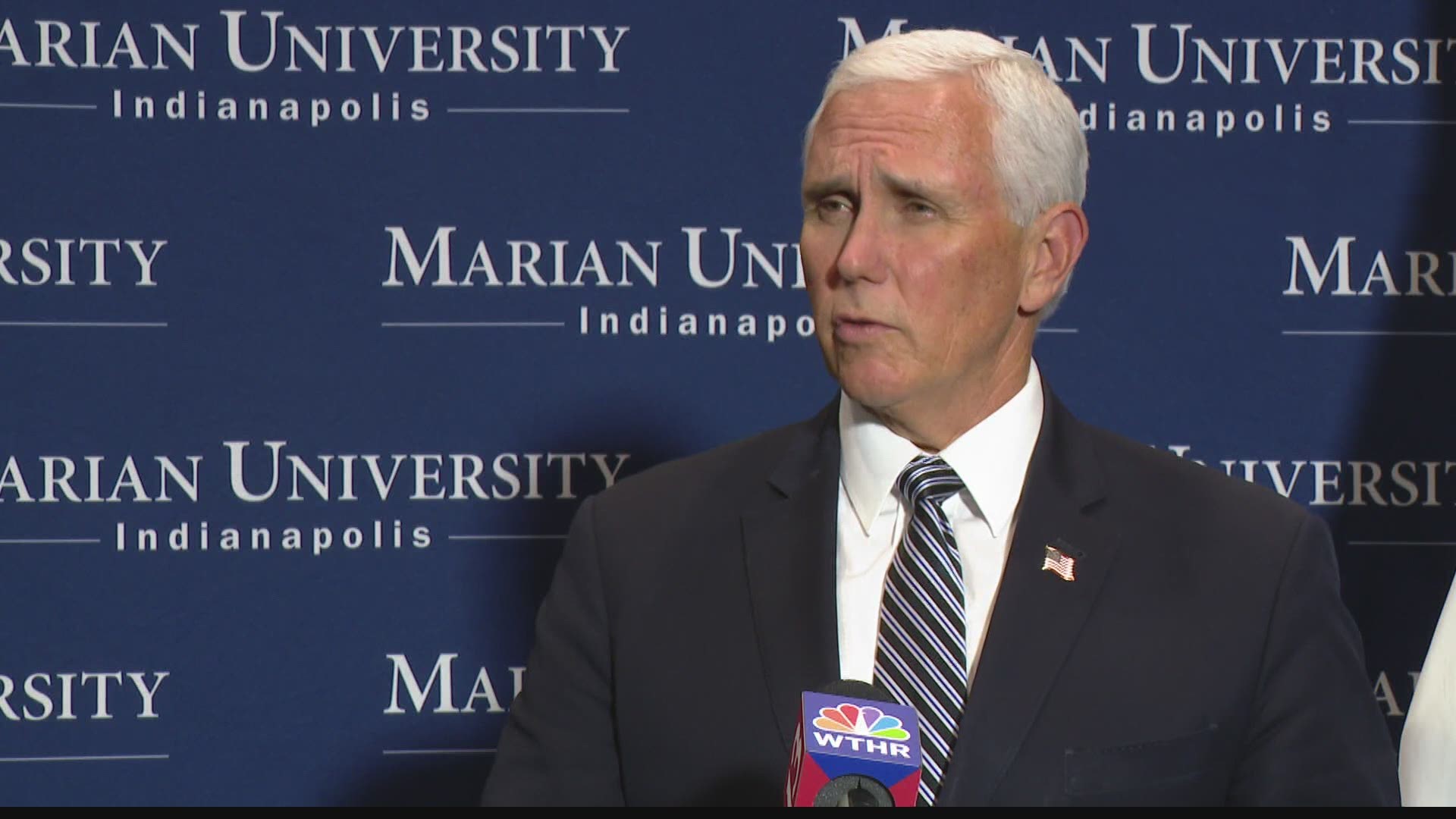 Pence addressed the issue during an Indianapolis visit Friday.