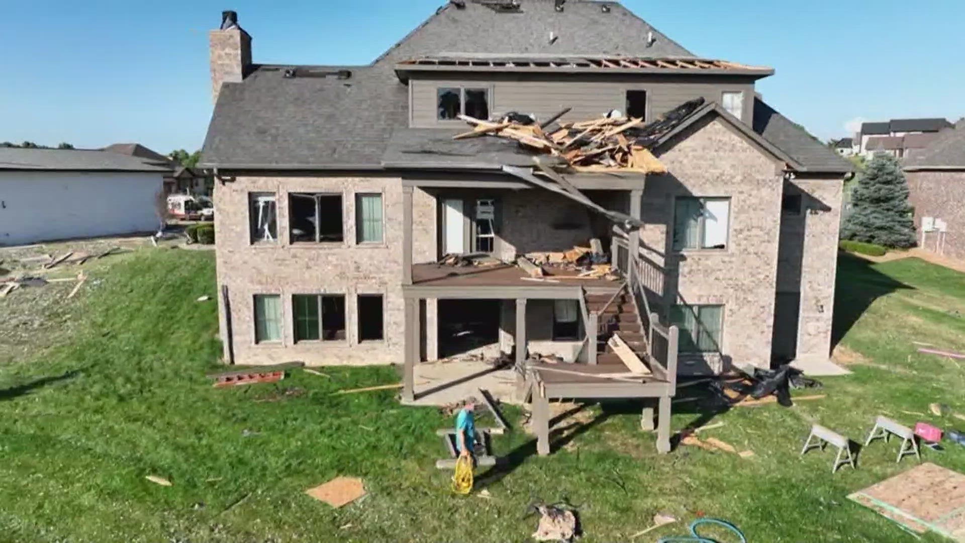 Strong storms marched across parts of Indiana Sunday.