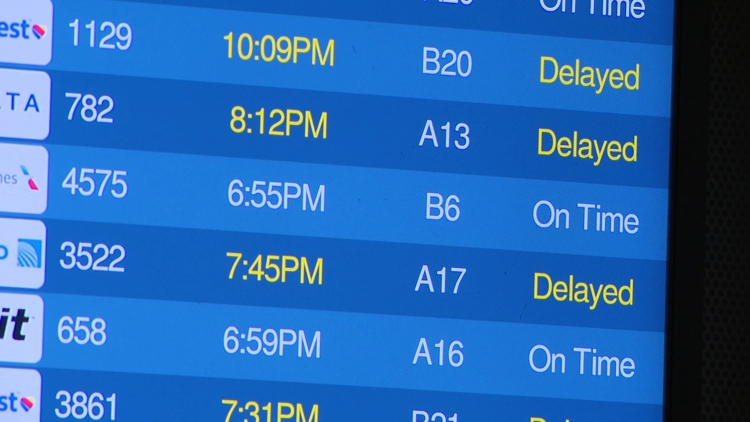 Severe weather delays hundreds of flights at Indianapolis International Airport