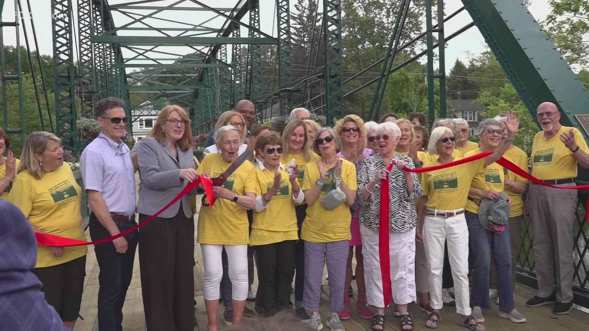 The Flower Bridge was built in 1892 as a one-lane bridge spanning 18 feet over the Farmington River.