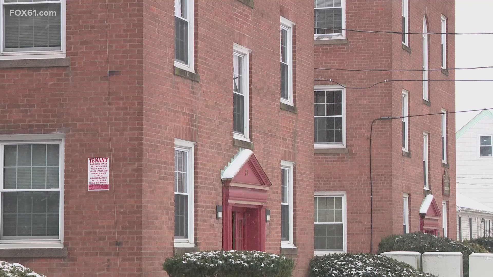 The tenants have temporarily moved to nearby hotels until the landlord fixes the boiler.