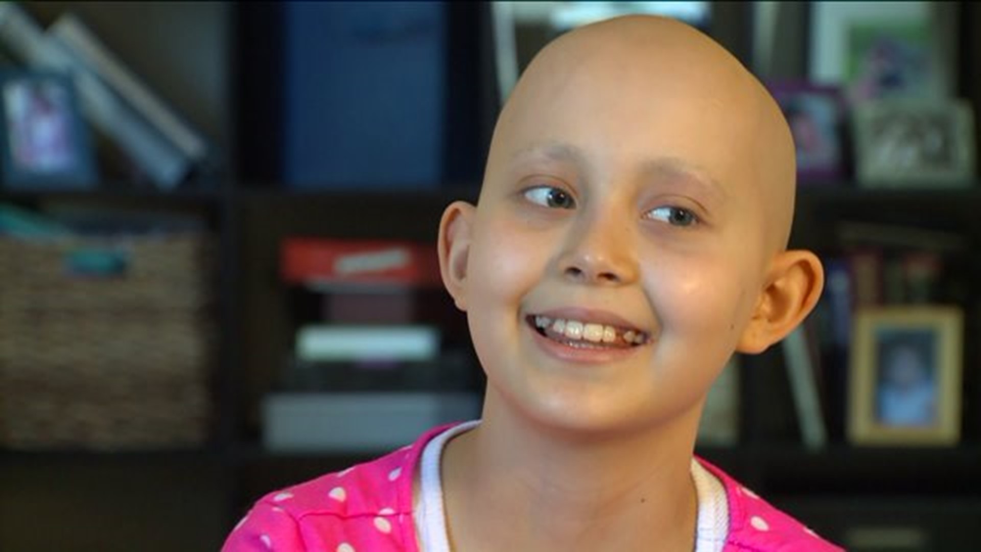 12-year-old with cancer isn`t letting her illness slow her down