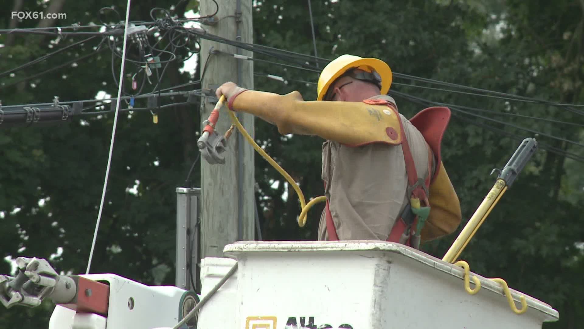 As of 5 PM, roughly 20,000 Eversource customers remained without power