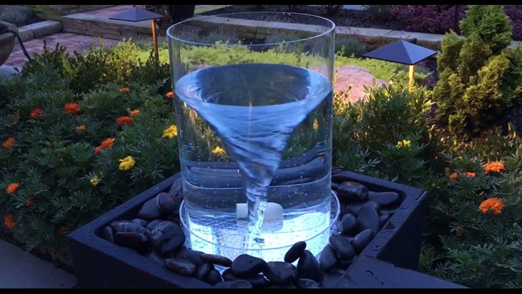 TV meteorologist's backyard water vortex goes viral