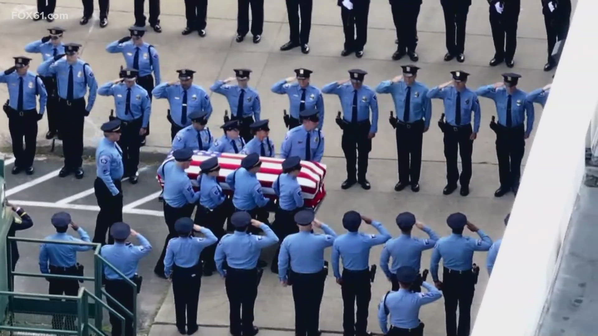 Police from around Connecticut, New Jersey and Minnesota paid their respects to fallen Minneapolis Officer Jamal Mitchell, who once called New Haven home.