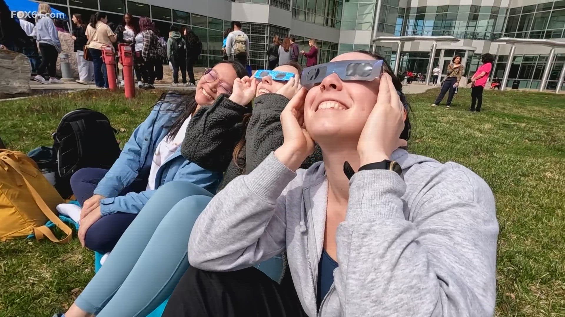 FOX61's Julia LeBlanc joined in on the fun at SCSU, where educators used the solar eclipse as a learning opportunity and to get everyone together.
