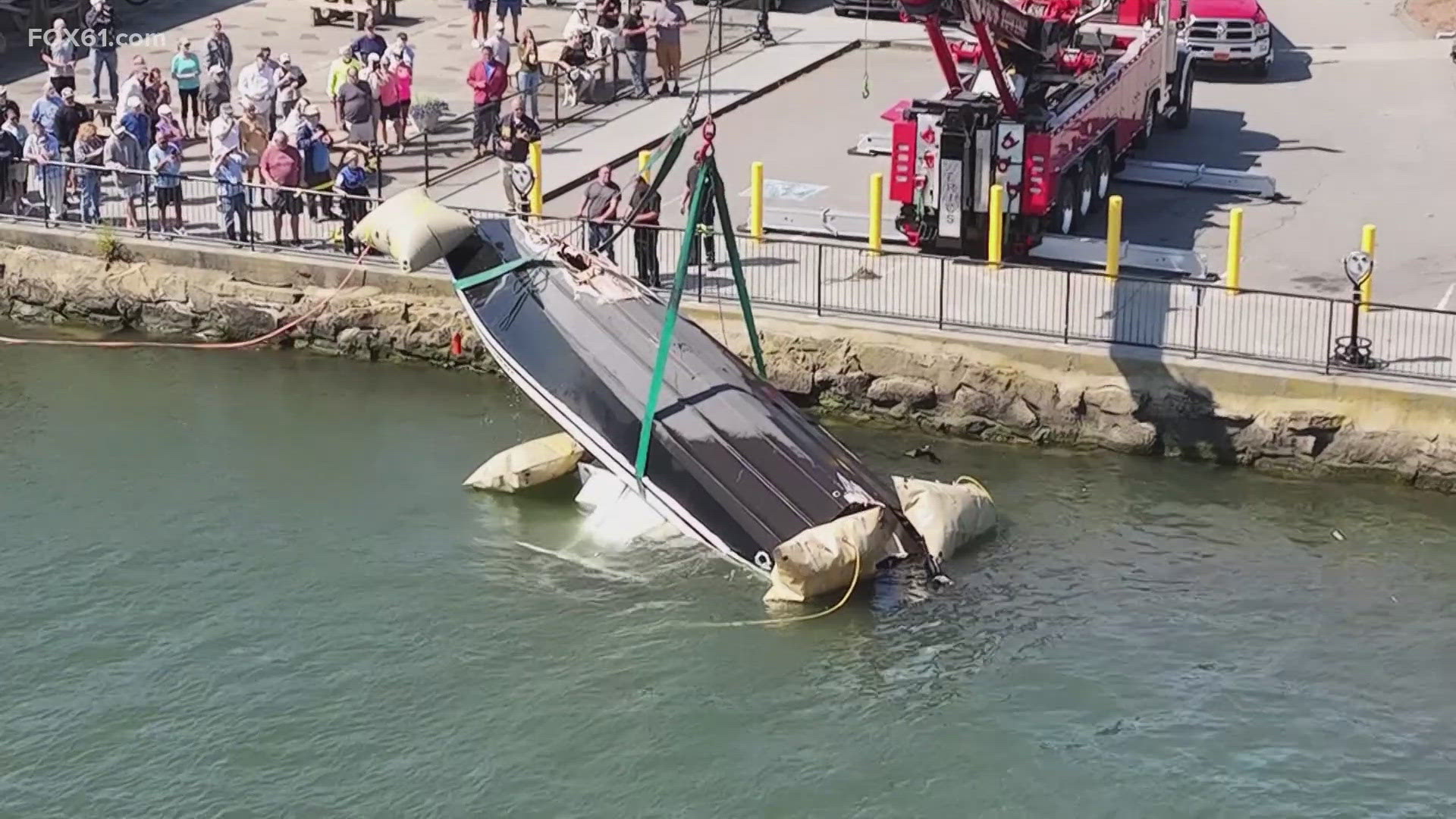 Two men are still missing in Old Saybrook after a boat crash on Monday. The search was called off after sunset Tuesday and will resume Wednesday morning at 8 a.m.