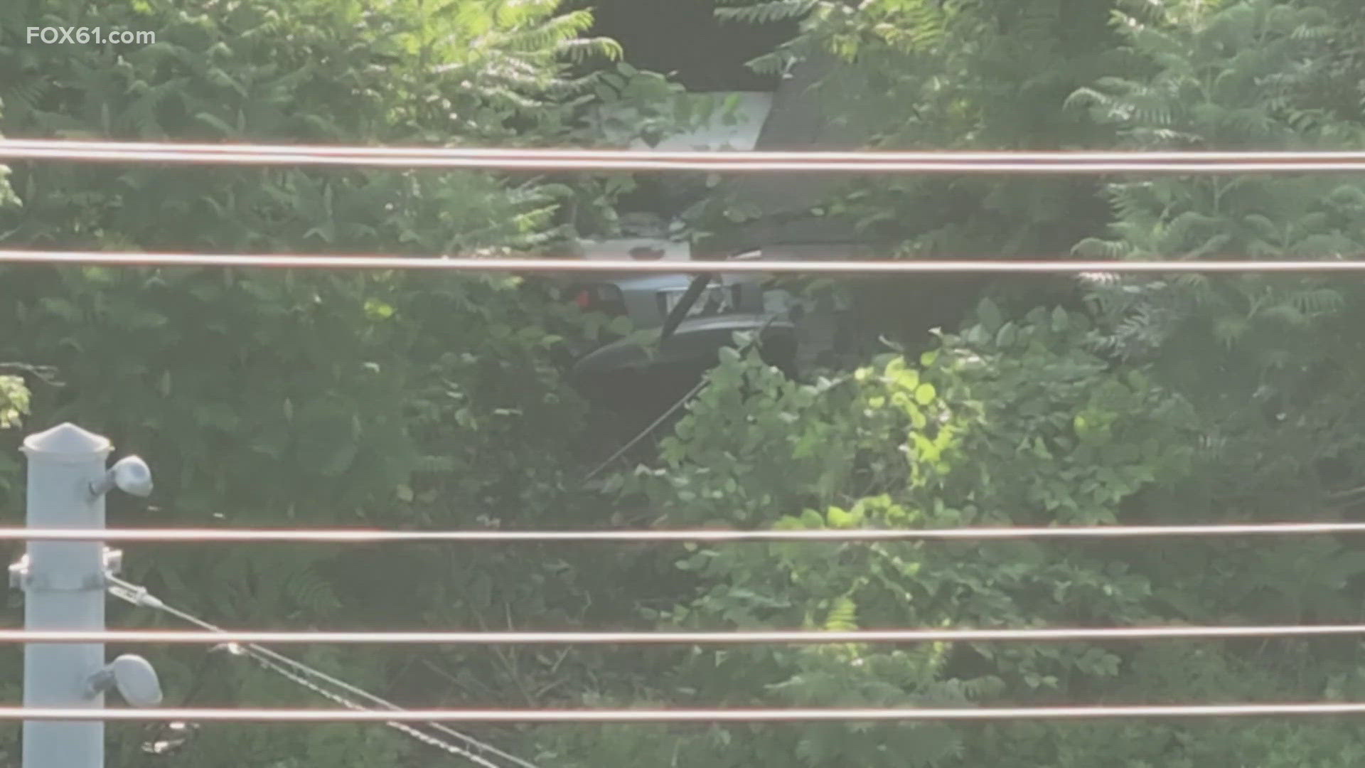 The crash reportedly involved one vehicle, according to CT DOT. Part of Middle Street is closed as police investigate.