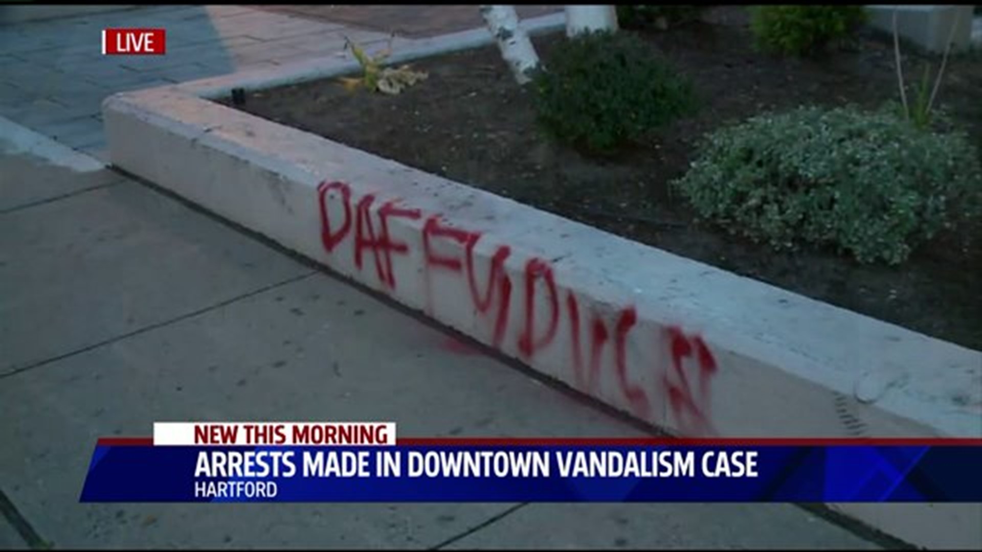 Arrest Made in Downtown Hartford Vandalism