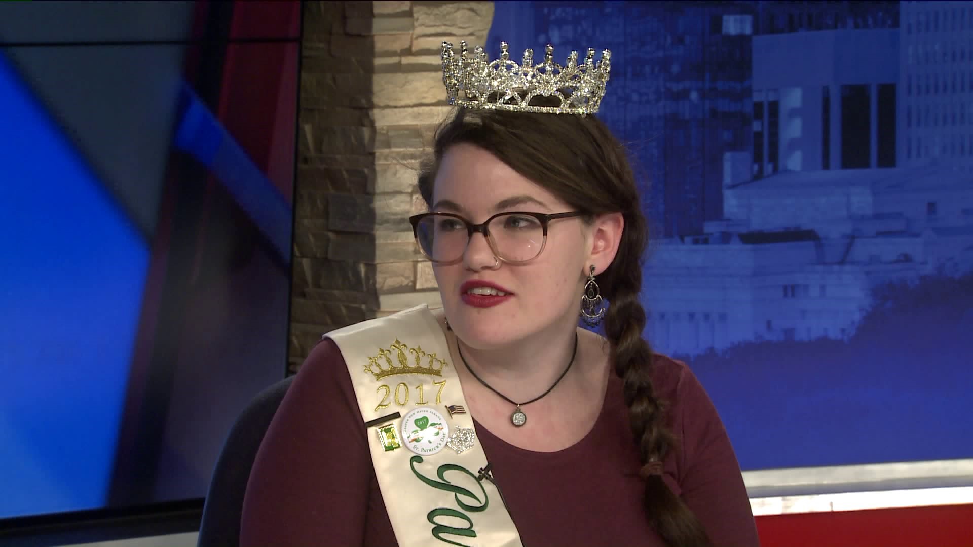New Haven St. Patrick`s Day Parade Queen Abigail O`Keefe & Attendant Catherine Dignan