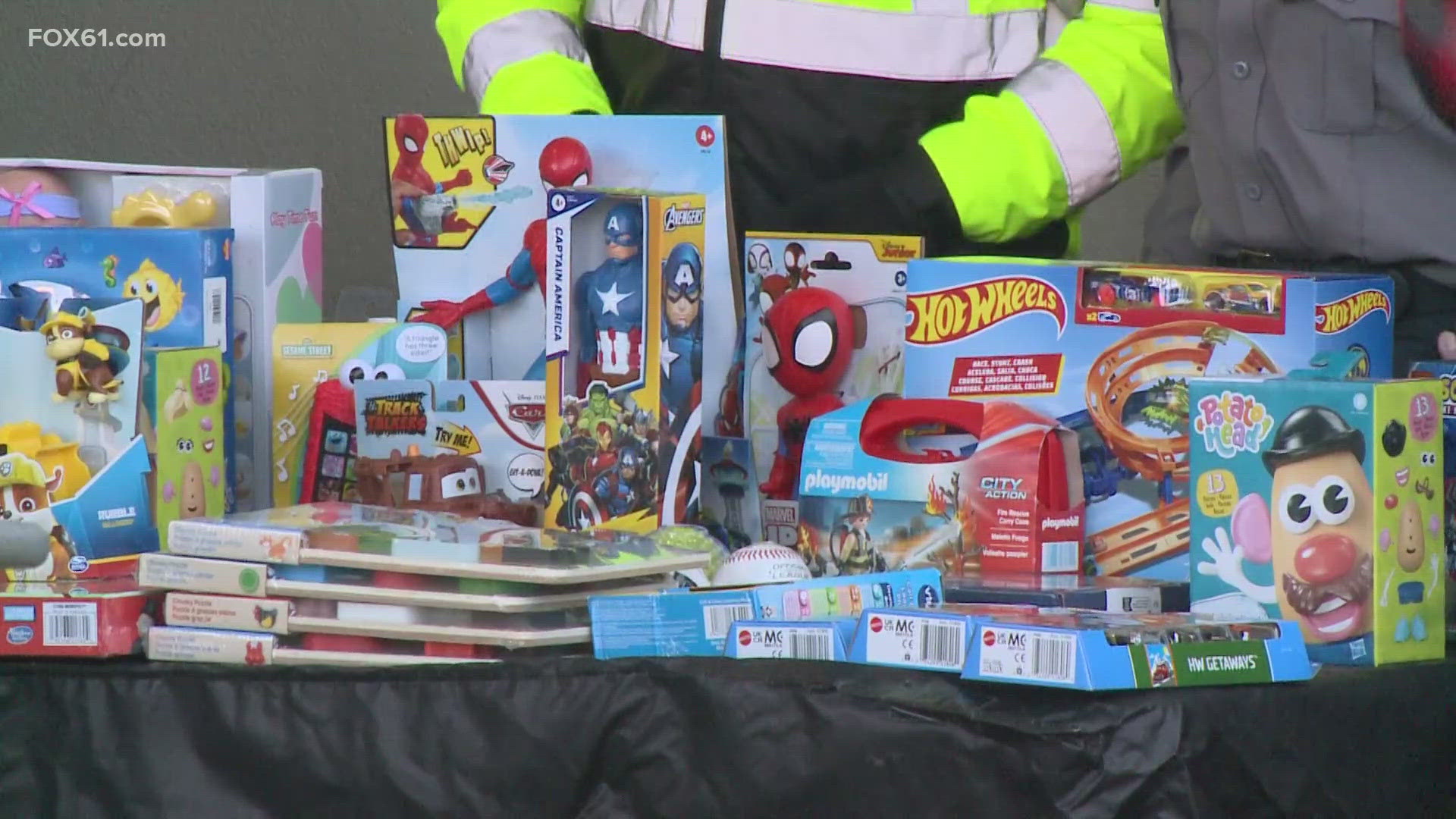 An annual tradition continued Saturday at the Walmart in Southington, where the police department held its toy drive.