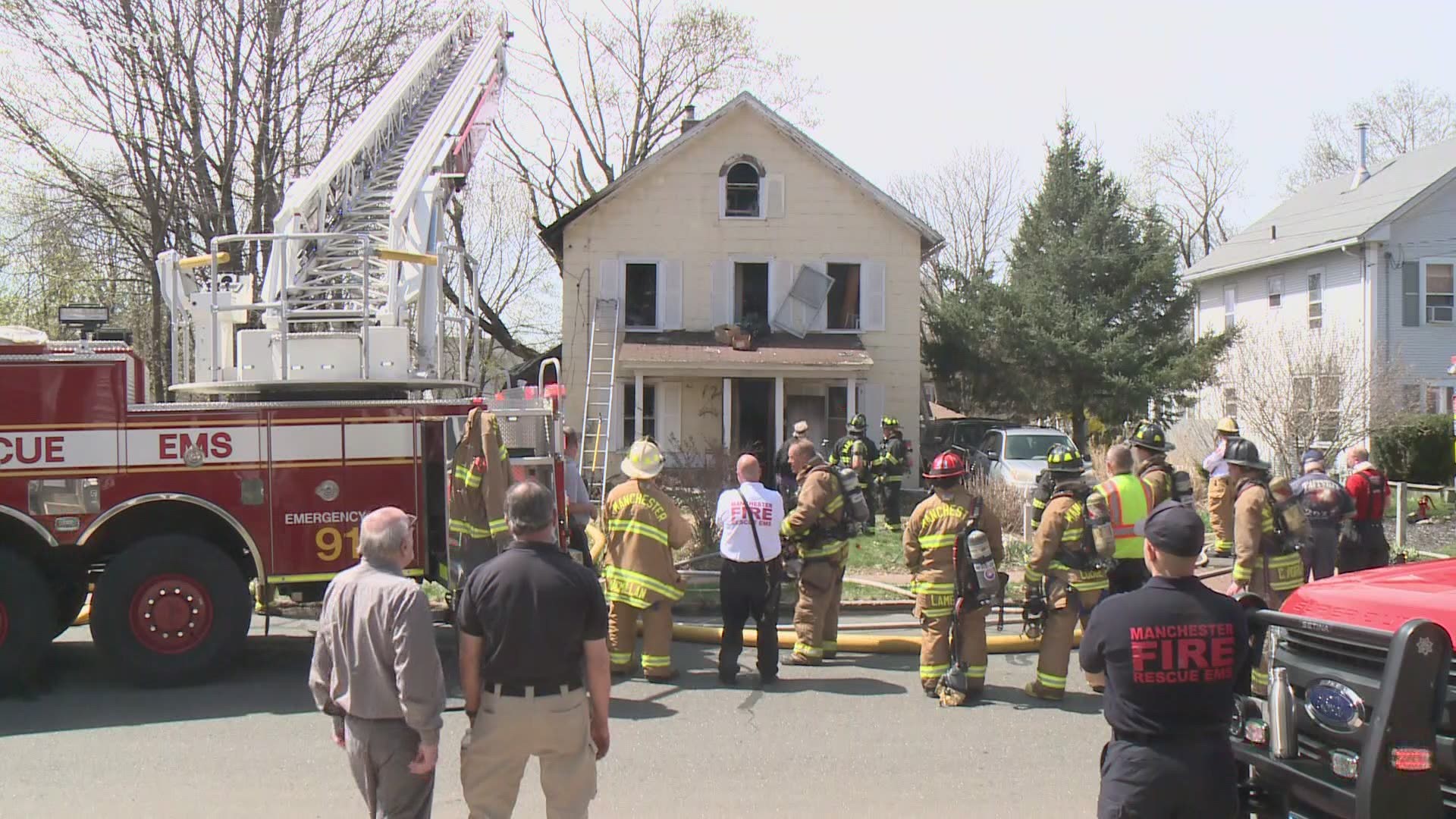 Firefighters responded to a fire on West Street late Friday morning. No one was reported injured during the incident.