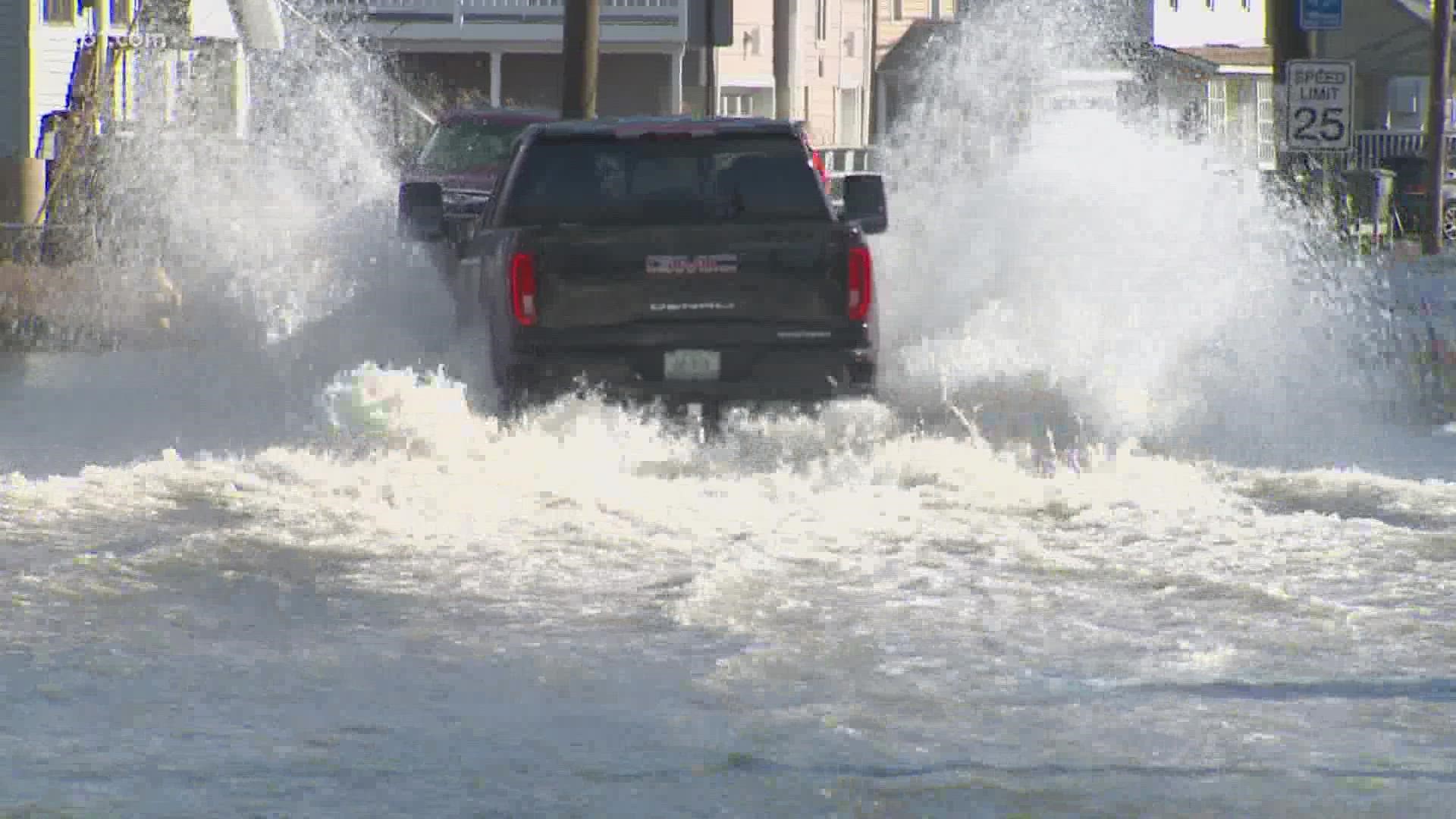 Flooding takes over Milford shoreline neighborhoods