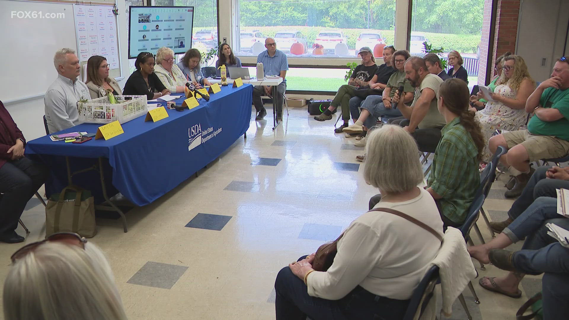 Dave Buck of Guardians Farm in Southbury organized the meeting after the damaging storms on Aug. 18.