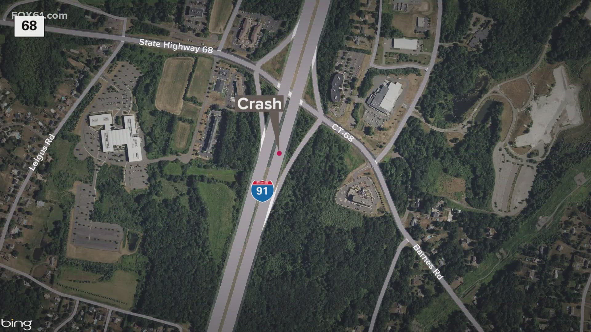 The box truck was traveling directly behind the tractor-trailer in the middle lane when the box truck hit the end of the trailer, according to state police.