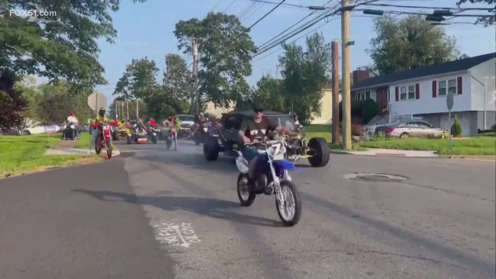 A police officer was hospitalized after a street takeover took a violent turn in West Haven. Authorities say more than 400 vehicles were involved.