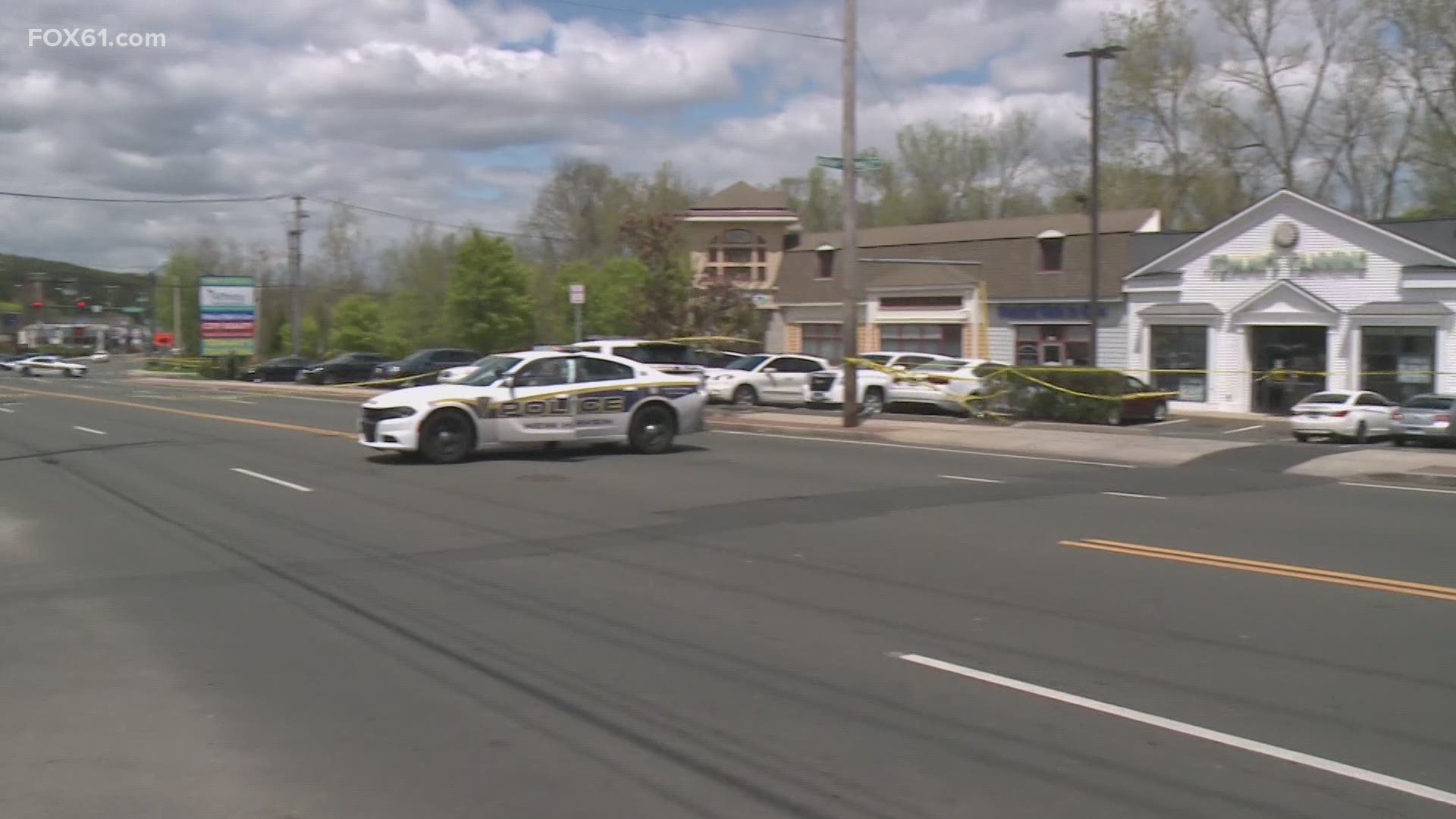 Officials said a pedestrian was crossing Whalley Avenue at the intersection when he was struck by a 2008 Ford Taurus.