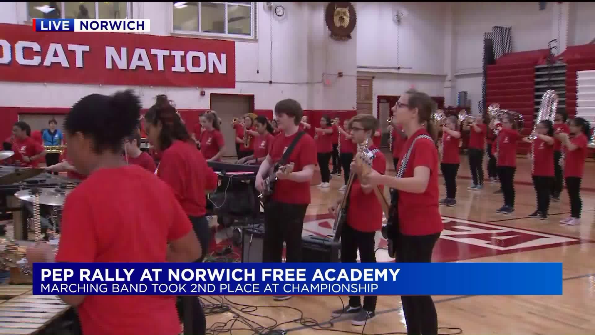 Pep rally at Norwich Free Academy