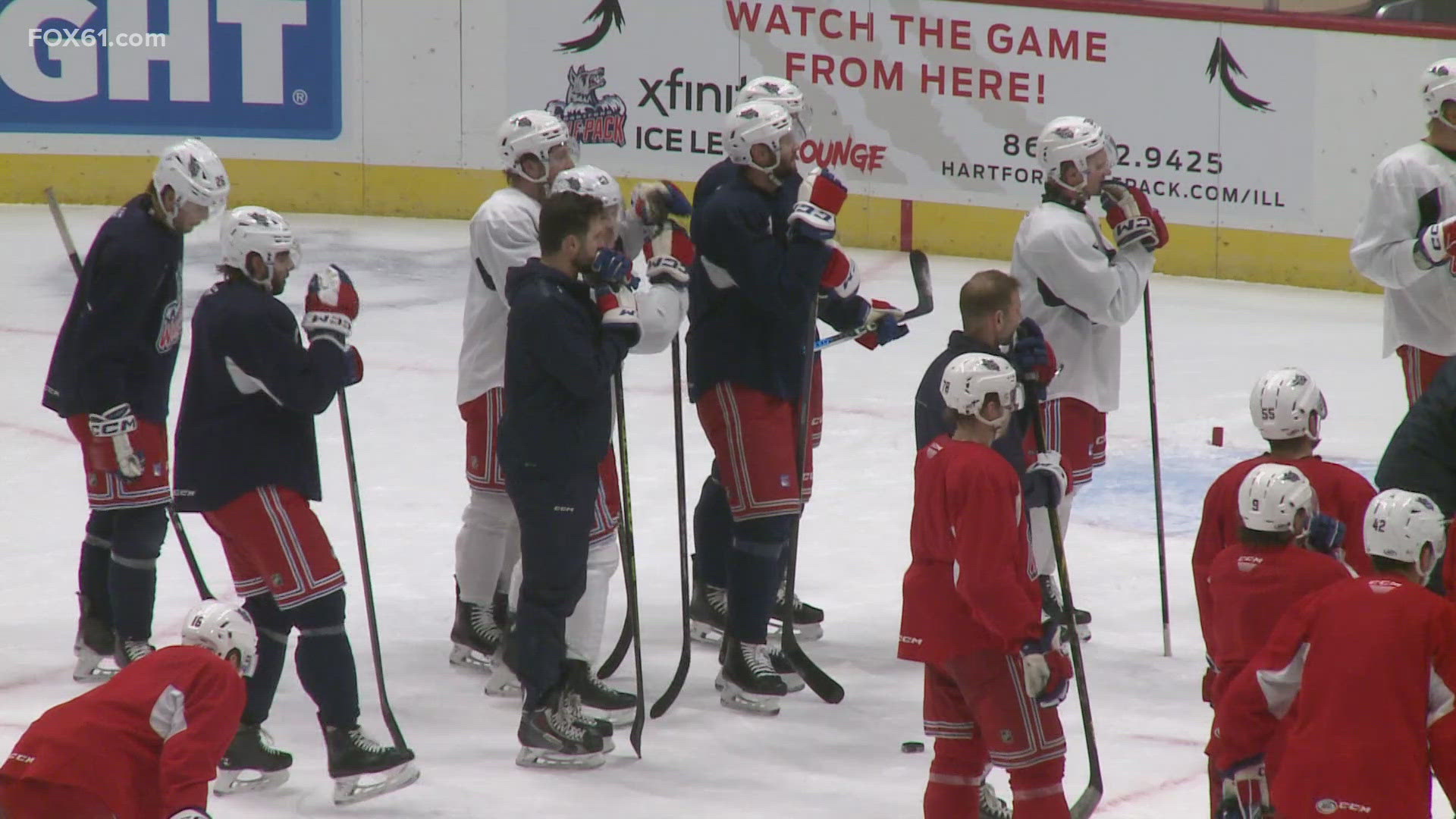 It's the Wolf Pack's home opener inside the XL Center in downtown Hartford. Hear from Alex Thomas, the voice of Hartford's hockey team.