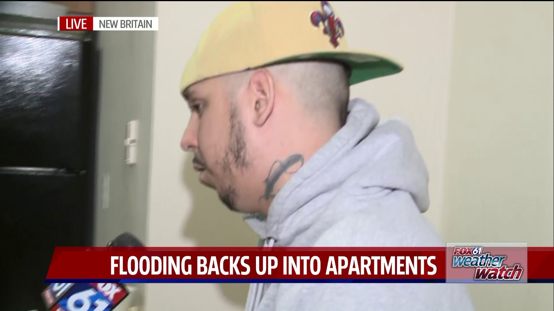 Flooding backs into apartment in New Britain