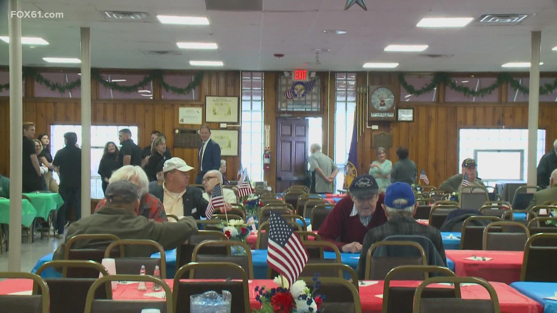It was a long-awaited reunion of holiday cheer for some 300 local veterans at the Elks Lodge in Manchester on Thursday. It was the first time they had come together