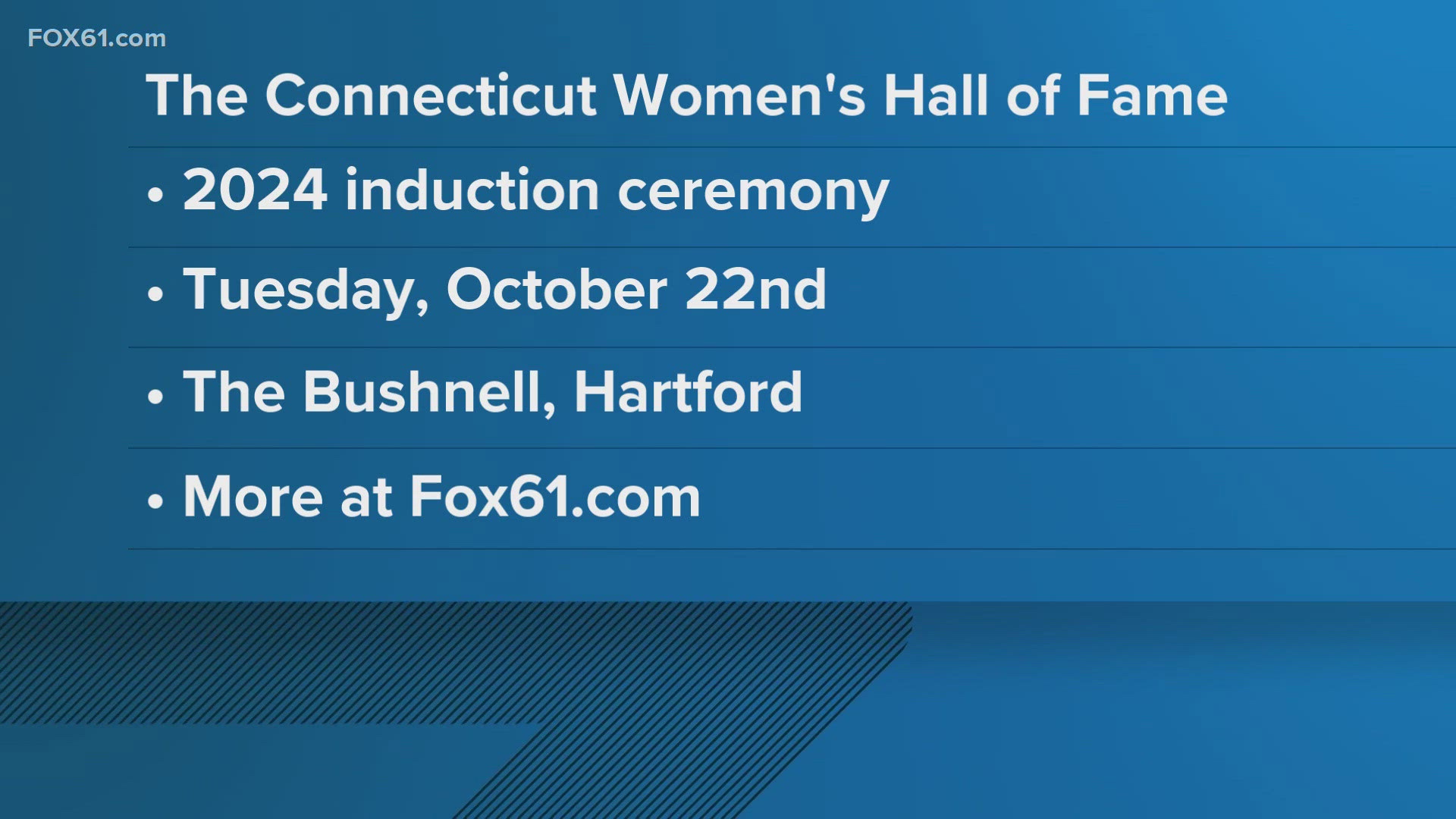 Roberta Wachtelhausen from the Connecticut Women's Hall of Fame discusses the upcoming event at The Bushnell this weekend.