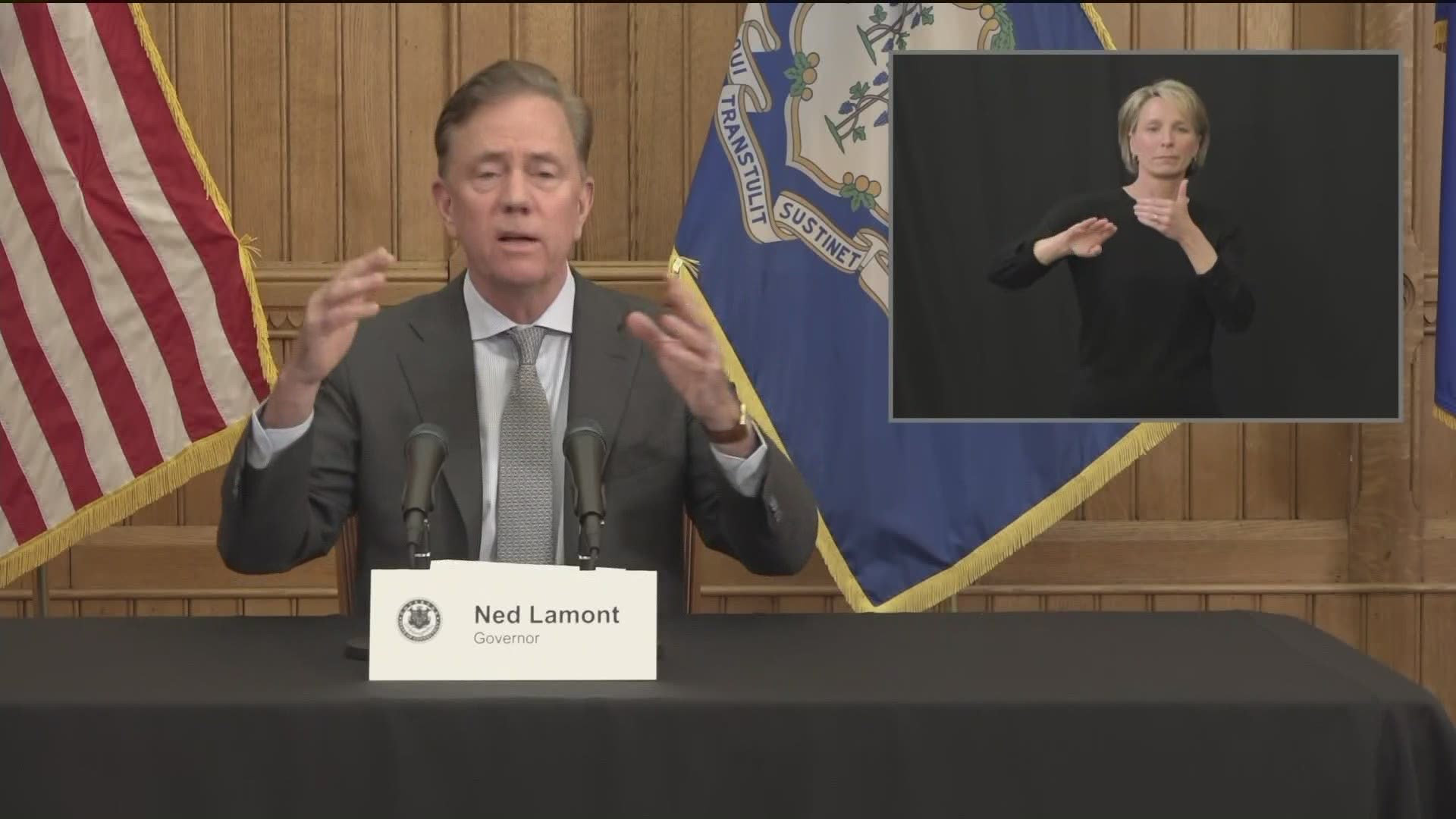 "Before we had said 50, but use your common sense. I'm going to be strict on that. No more than five people in a social gathering," said Gov. Lamont