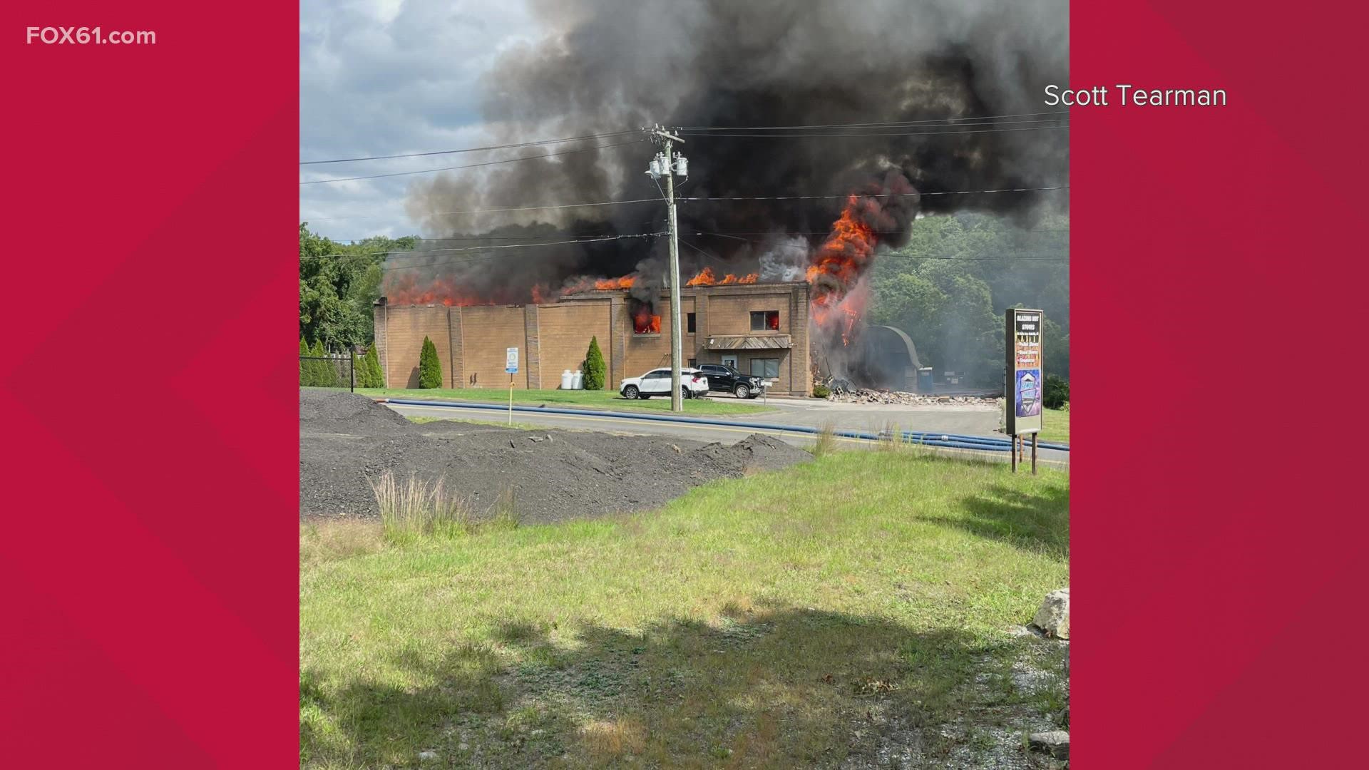 Route 73 is closed at Falls Avenue, according to officials.