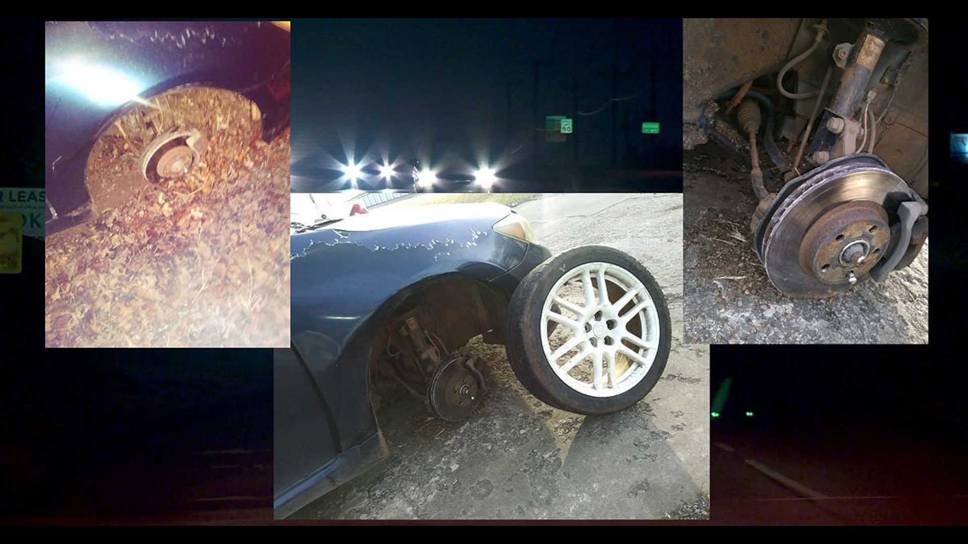 Someone is loosening the lug nuts on car tires in Oklahoma