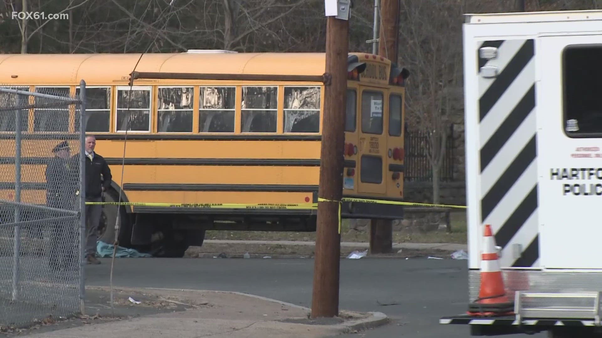 A dirt bike rider was killed in a crash with a school bus Wednesday afternoon according to Hartford police.