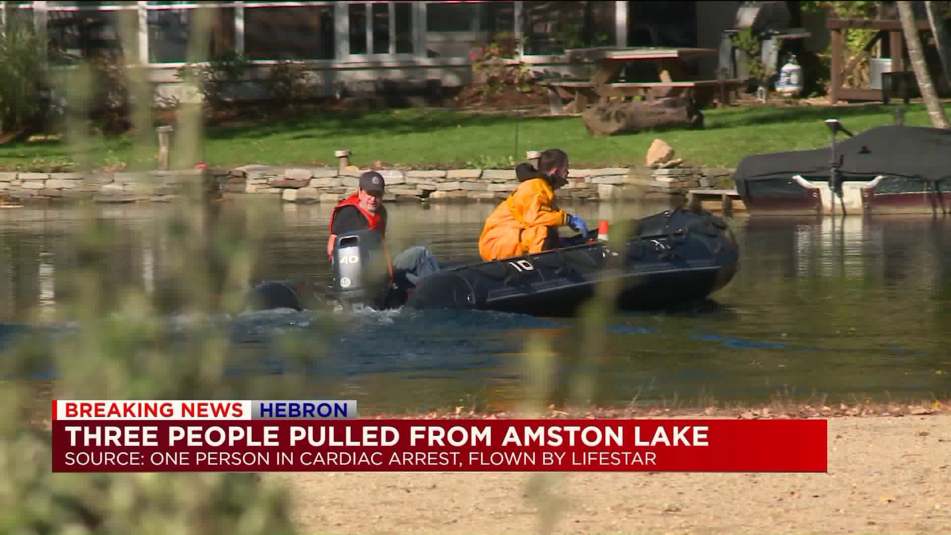 Amston Lake water rescue